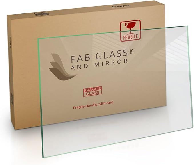 Fab Glass and Mirror Tempered Glass Table Top 36x72 Inch Rectangle 1/4" Thick Clear Furniture Protector with Flat Polish Edge Eased Corners for Coffee Dining Tables Desks