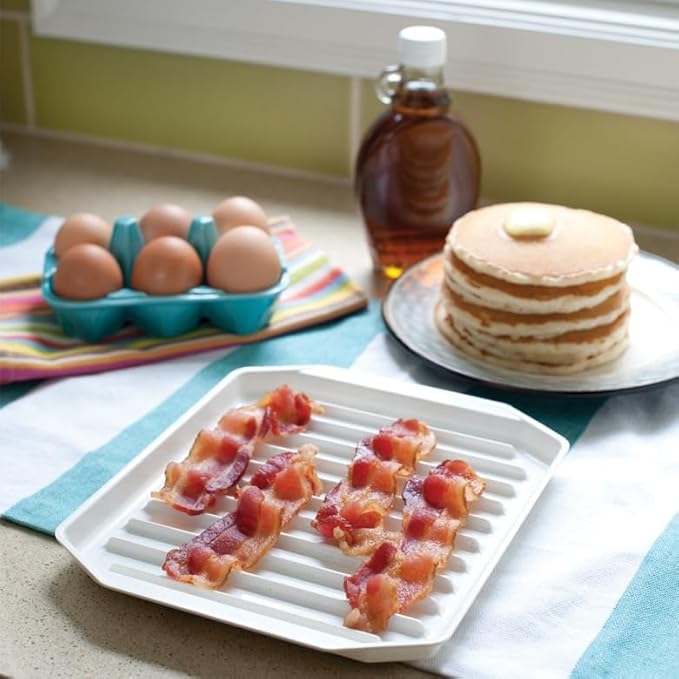 Nordic Ware Bacon Rack with Lid, 10.25x8x2 Inches (Pack of 4)