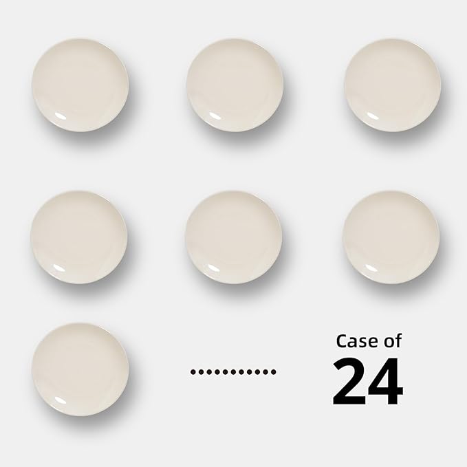 Stoneware Coupe Commercial Grade Dinnerware, Ivory, Plate 9", Case of 24