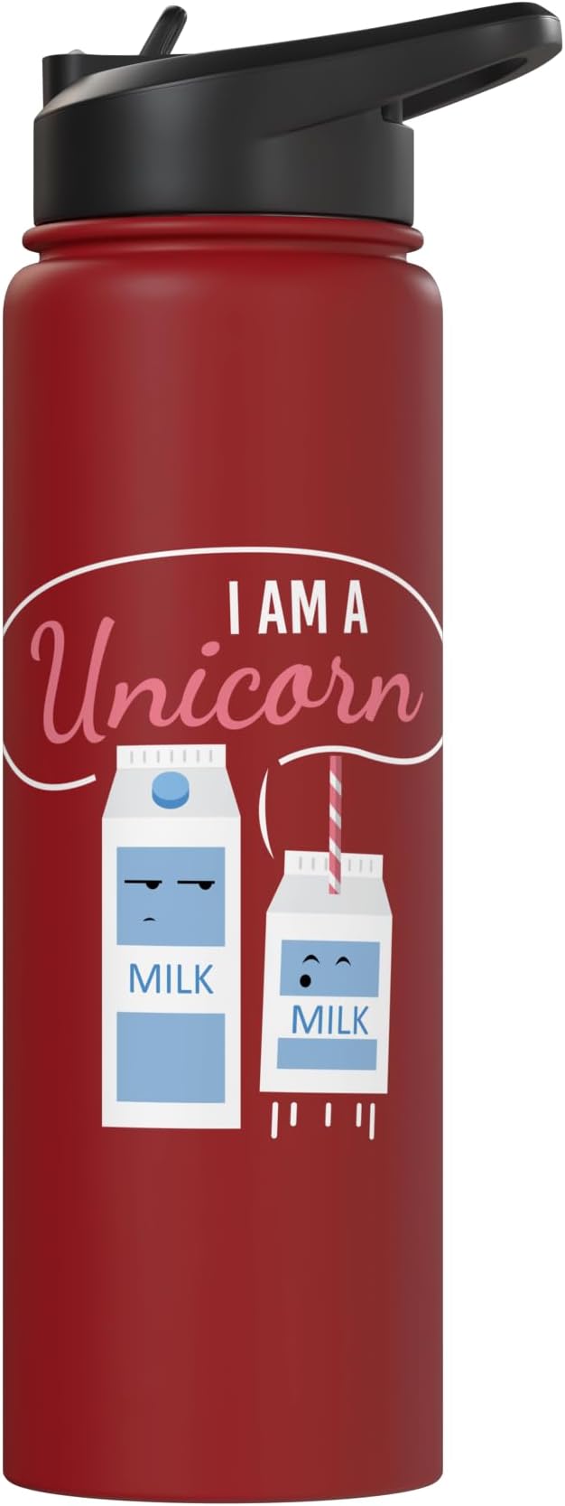 I Am A Unicorn I Milk Funny Funny Milk Carton Fun Unicorn Stainless Steel Insulated Water Bottle