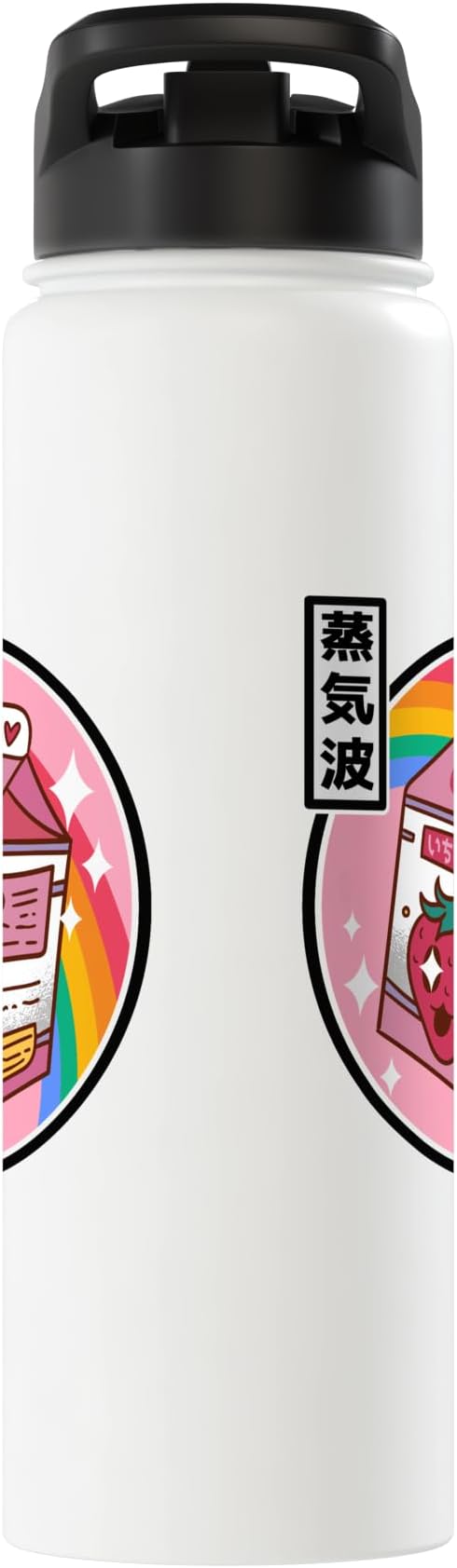 Strawberry Milk Carton Kawaii Rainbow Anime Stainless Steel Insulated Water Bottle