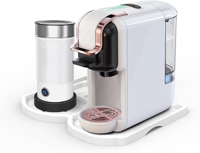 Multi-Capsule Coffee Maker, Hot/Cold Coffee Maker, Milk, ESE Pod Ground Coffee, Cafeteria, 19 Bar, 5 in 1 (Color : H2B M1A Tray WH, Size : CHINA_US)