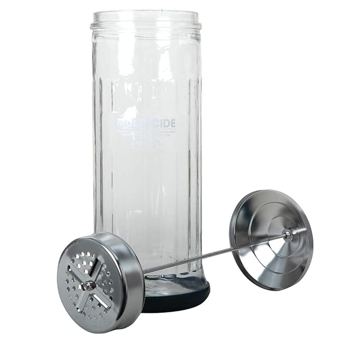 ForPro Multi-Cide Tall Glass Jar, for All Hairstyling Tools Including Brushes, Combs & Shears, 37 oz (Pack of 12)