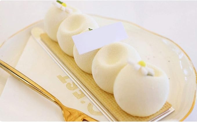 3D Long Strip Flower Shape Eclair Silicone Baking Mold for Mousse Cake,French Dessert Mold for Pastry Chocolate DIY Decoration(6 Cavity)