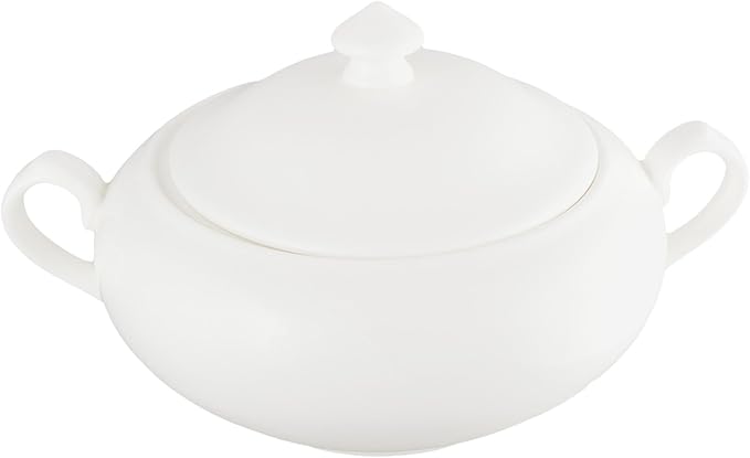 Wilmax WL-992491/1C Porcelain Terrine, White, 2800 ml Capacity