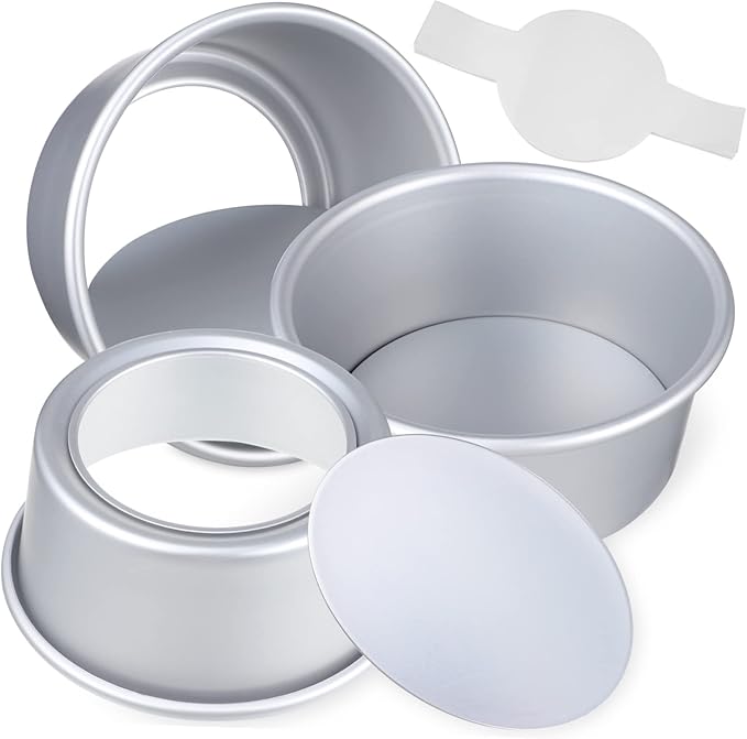 Unomor Round Cake Molds Set Baking Pans Cake Tin Liners Non-stick Oven Safe Multi-function for Home Commercial Use