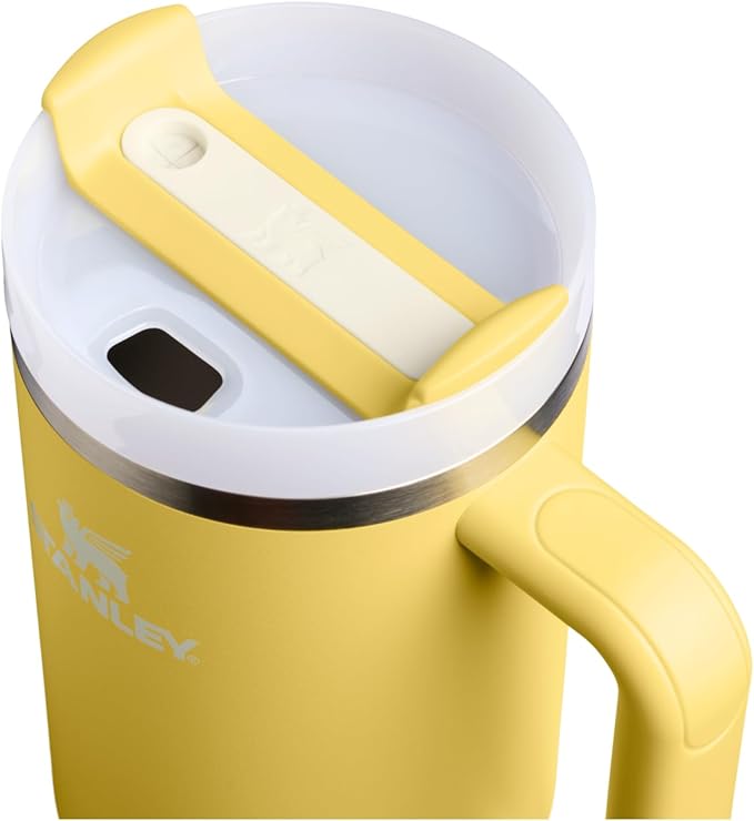 STANLEY Quencher H2.0 Tumbler with Handle and Straw 40 oz | Flowstate 3-Position Lid | Cup Holder Compatible for Travel | Insulated Stainless Steel Cup | BPA-Free | Daffodil