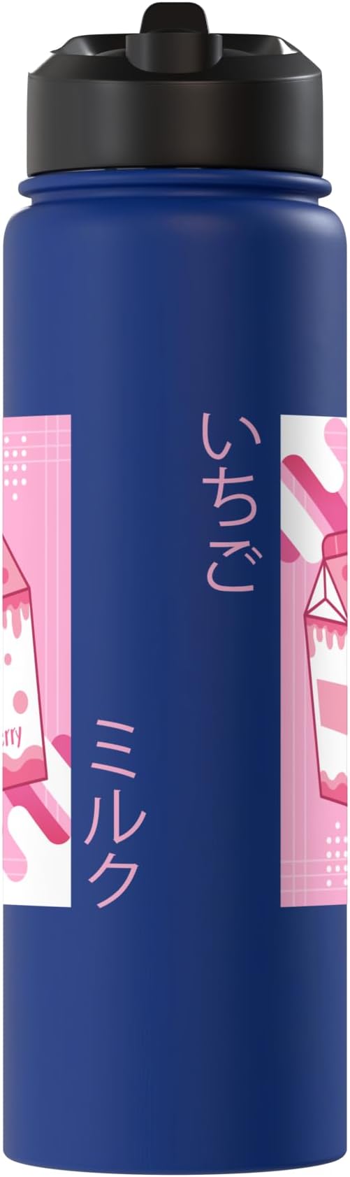 Strawberry Milkshake Tshirt Japanese Otaku Anime Kawaii Stainless Steel Insulated Water Bottle