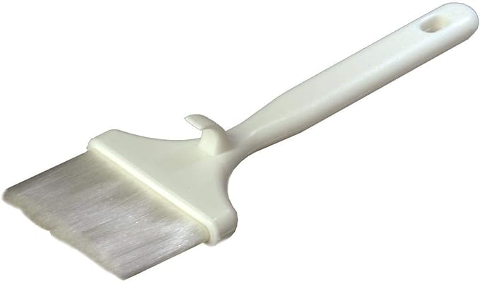 Carlisle Sparta Meteor Wide Pastry / Basting Brush w/ Hook, White