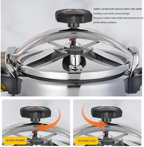Pressure Cooker, Explosion Proof Stovetop Pressure Cooker with Double Bottom Canning Pot for Gas Stove Induction Cooker (3L)