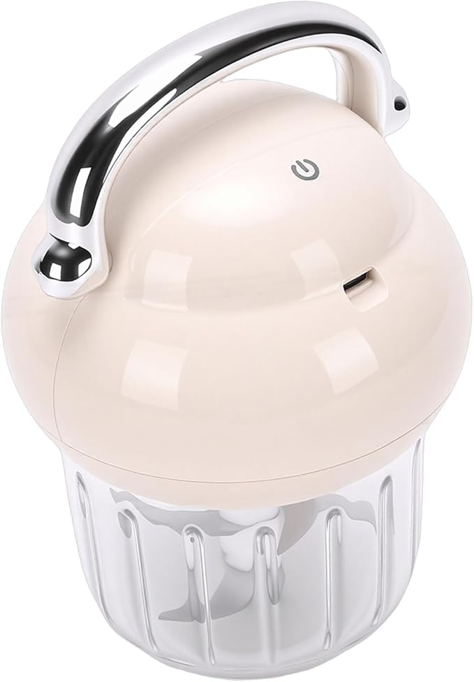 banapoy Electric Garlic Chopper, 21000 RPM Portable Veggie Chopper Garlic Onion Grinder Masher, Cordless Mini Baby Food Processor, for Ginger, Chili, Fruit, 350ML