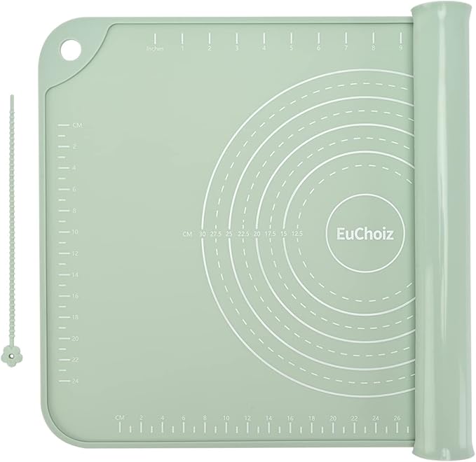 Silicone Pastry Mat 32"*24" Extra Thick Non Stick Baking Mat Food Grade Silicone Dough Rolling Mat with Edge Heightening Large