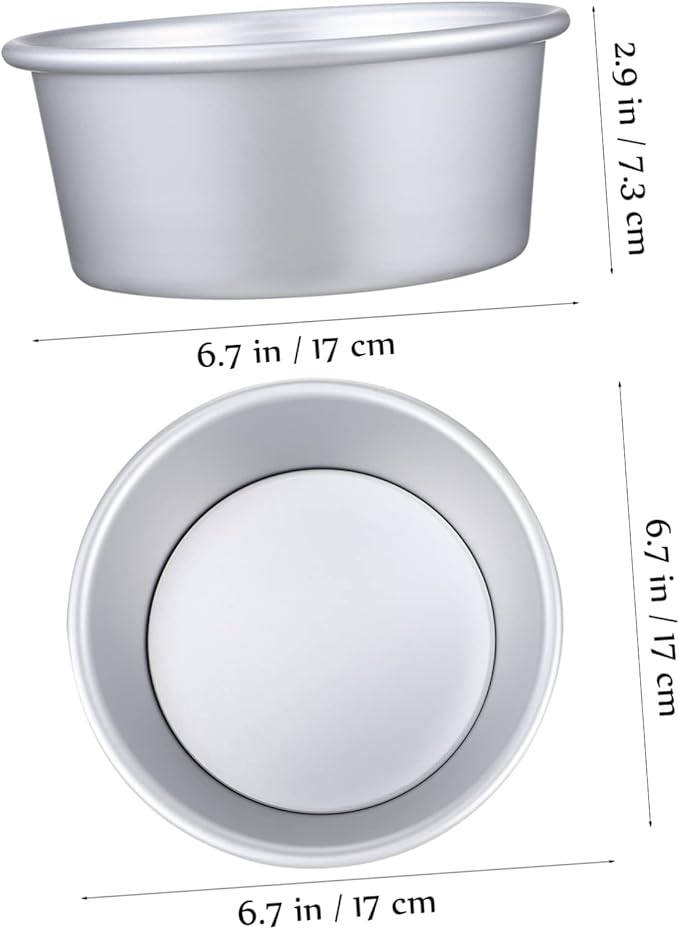 Zerodeko 6-Inch Round Cake Tin Set Parchment Liners Nonstick Baking Molds for Cakes Deep Tins for Baking for Home Bakers and Special Occasions