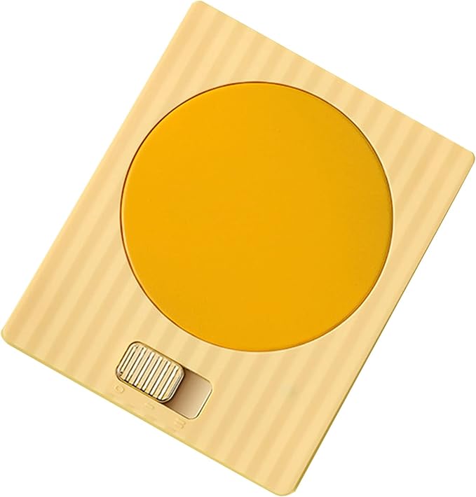 VINGVO Beverage Warmer, 220V USB 13W Desk Cup Warmer for Cake (Yellow)