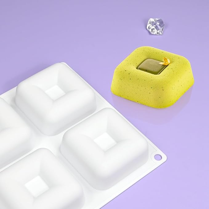 mostsom Silicone Molds Square Mousse Mold DIY Chocolate Mold Mousse Cake Baking Decorating Dessert Cake Decoration Modeling Silicone Mold (G Big Square)