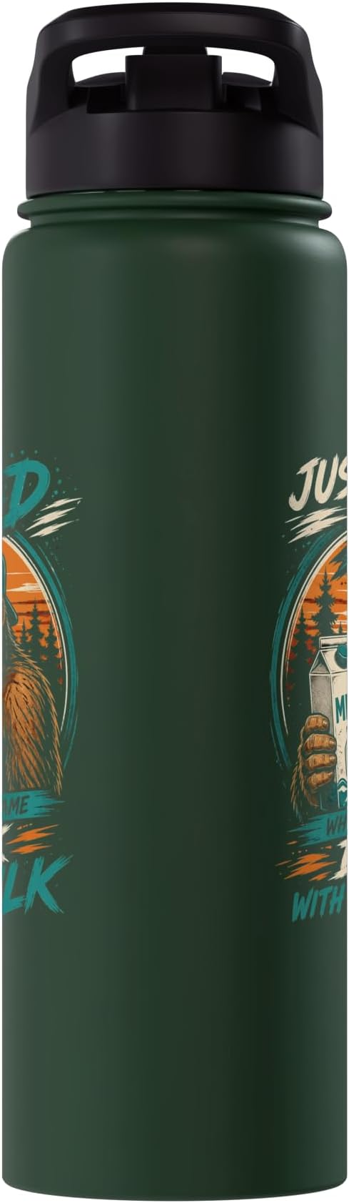 Just A Dad Who Always Came Back With The Milk Bigfoot Dad Stainless Steel Insulated Water Bottle