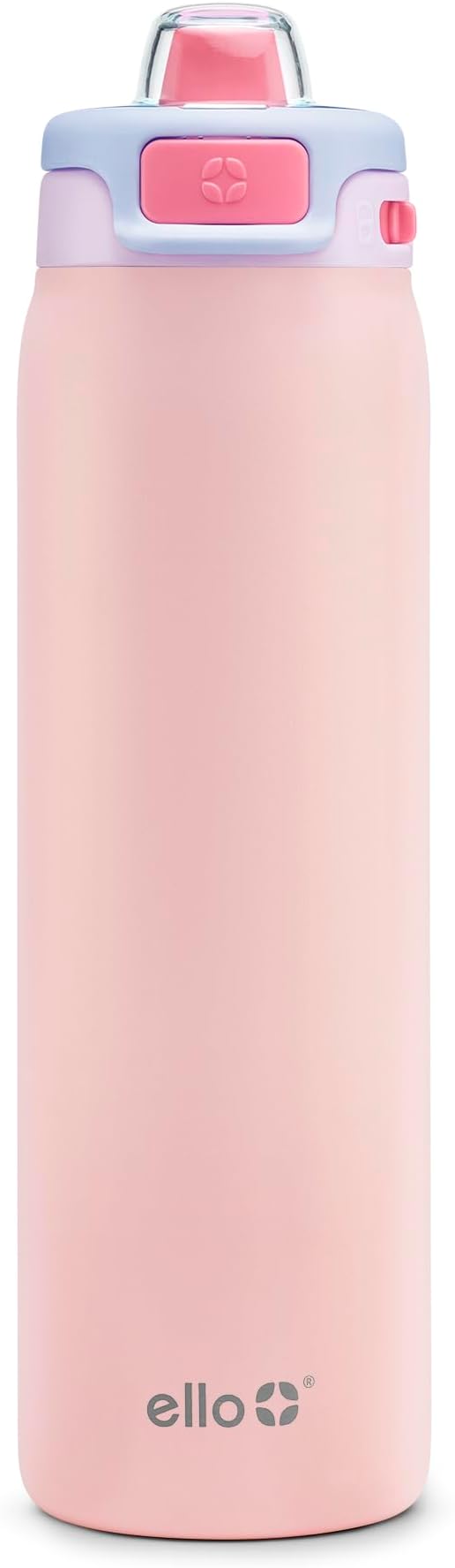 Ello Pop & Fill 22oz Stainless Steel Water Bottle with Quick Fill Technology, Double Walled and Vacuum Insulated Metal, Leak Proof Locking Lid, Sip and Chug, Reusable, BPA Free, Heavenly Hues