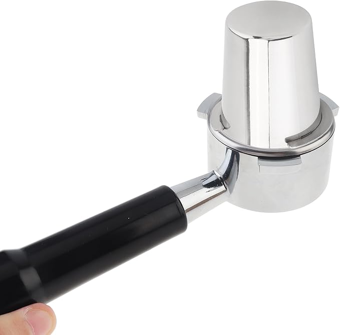 Coffee Dosing Cup 51mm, Espresso Coffee Dosing Cup, Stainless Steel Dosing Cup Compatible with All 58mm Portafilter,Coffee Powder Cup, Coffee Powder Feeder (1, Silver, 51mm)