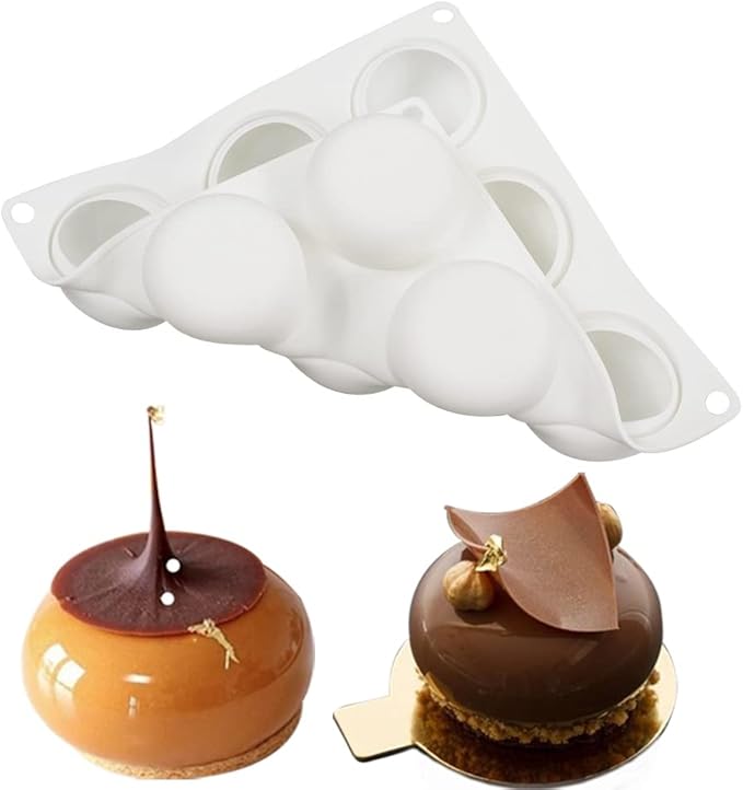 Silicone Mold Fondant Cake Mold DIY Chocolate Baking Tools Cake Decoration Accessories Bakeware (Round)