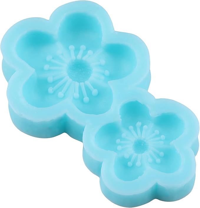 Cherry Blossom Silicone Fondant Molds for Cake Decorating Cupcake Topper Chocolate Candy Gum Paste Polymer Clay