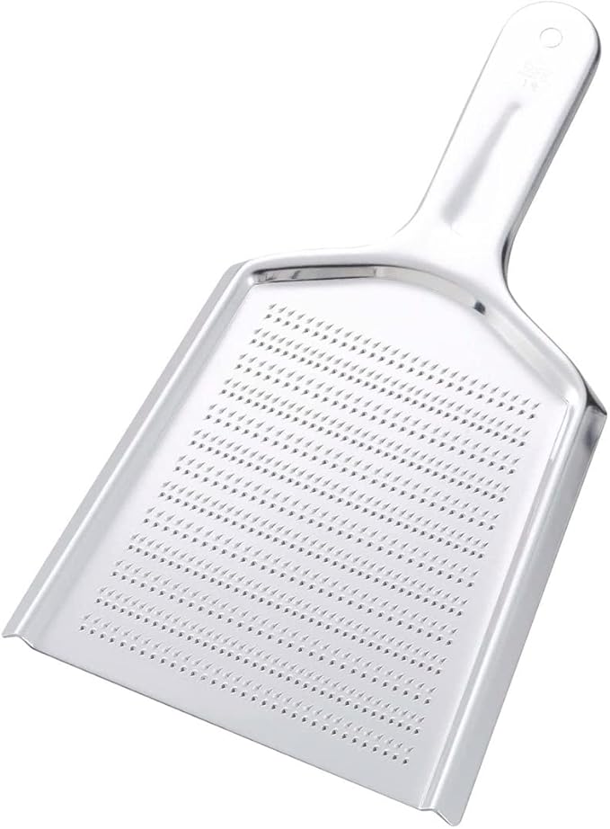 TIKUSAN Japanese Grater Oroshigane Slicer Stainless Steel Made in Japan for Radish Garlic Ginger Fruits and Root Vegetables (5.1"x9.4")
