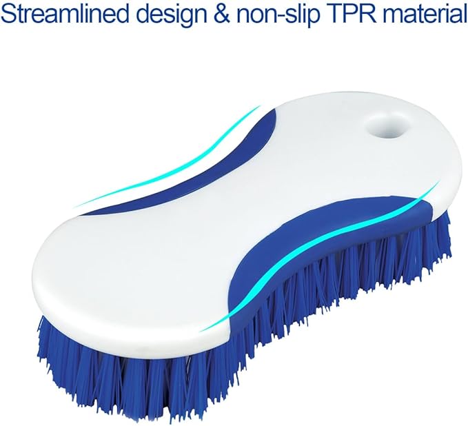 CELOX 2 Pack Dish Brush with Soap Dispenser for Kitchen Cleaning and 2 Pack Multi Purpose Heavy Duty Scrub Brush, Deep Clean Brush for Tile Floors and Walls, Shower Doors, Tubs