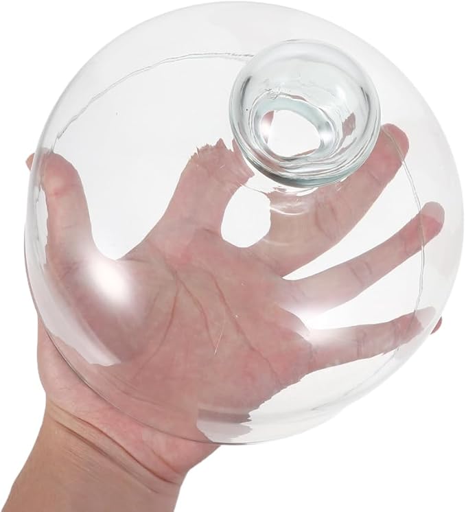 SOIMISS 6.2-Inch Mini Glass Microwave Splatter Cover, 4.7" Tall Dome Food Lid with Steam Vent, Heat-Resistant Clear Splash Guard for Soup Bowls and Mugs