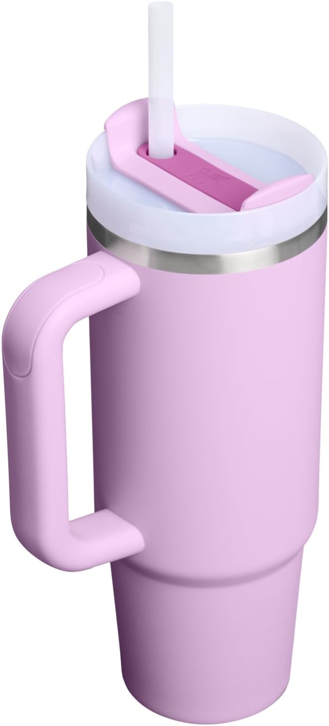 STANLEY Quencher H2.0 Tumbler with Handle and Straw 30 oz | Flowstate 3-Position Lid | Cup Holder Compatible for Travel | Insulated Stainless Steel Cup | BPA-Free | Soft Orchid