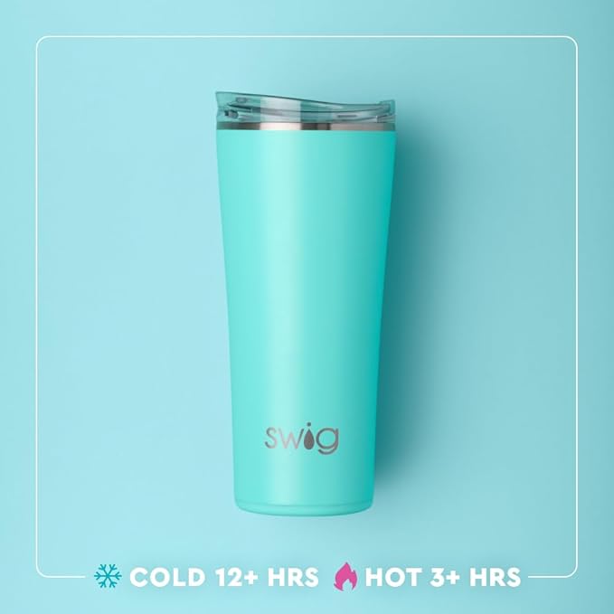 Swig Life 22oz Insulated Tumbler, Travel Coffee Tumbler with Lid, Cup Holder Friendly Travel Coffee Mug, Stainless Steel (Bride to Be)