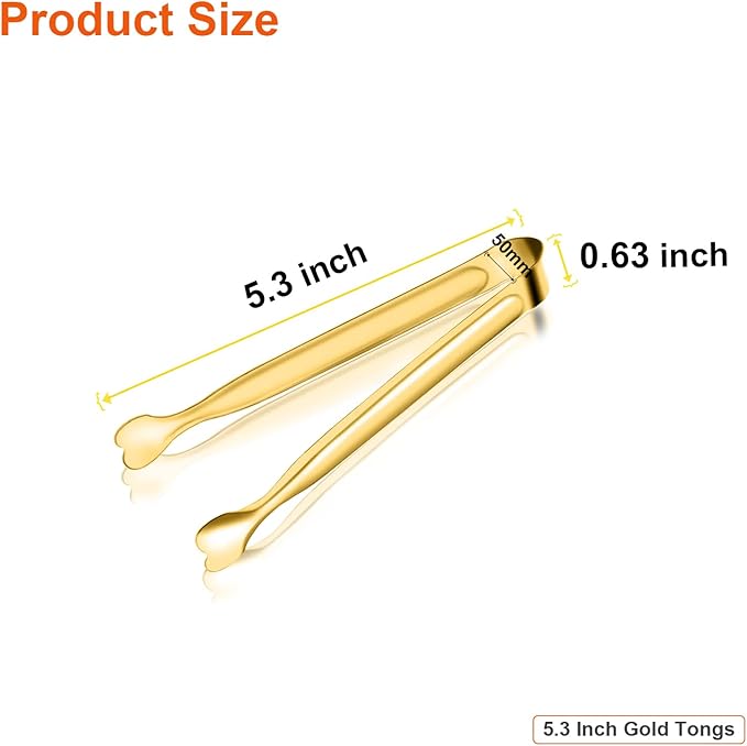 Serving Tongs, Anytrp 12-Packs Stainless Steel Sugar Tongs, 5.3inch Small Tong Kitchen Appetizers Tong for Serving Food, Buffets, Coffee Bar, Tea Party, Desserts Party and Ice Bucket