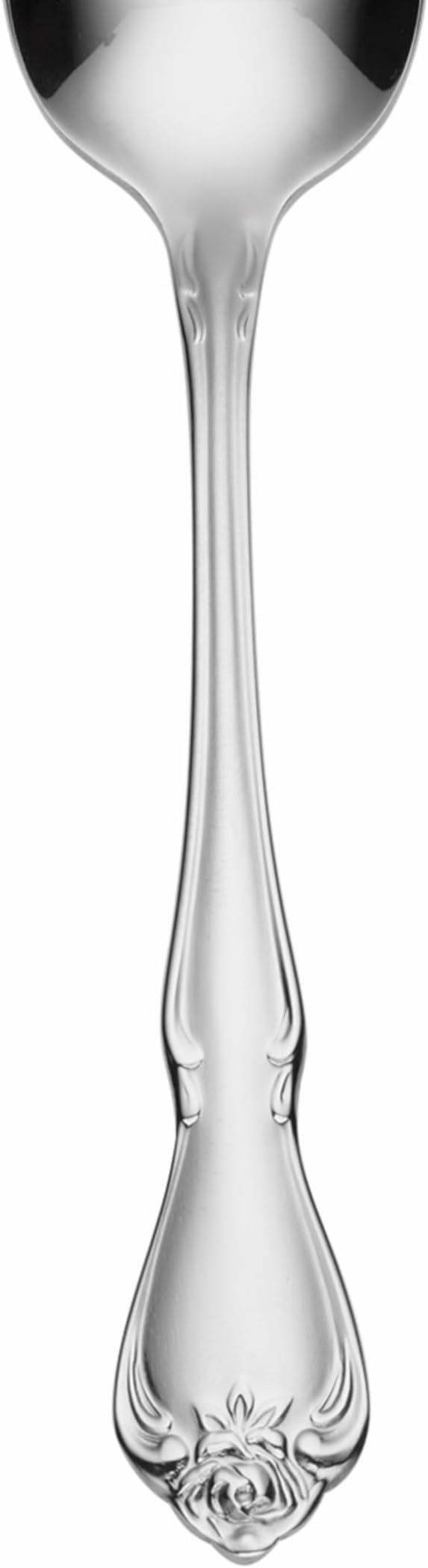 Oneida Silverware Set, True Rose Everyday Flatware Teaspoons Set, Service For 4, 18/0 Stainless Steel, 5.97 x 1.26-Inch, Dishwasher Safe, Mirror Finish, Utensils Set, Tea spoon (Silver, 4 Piece)