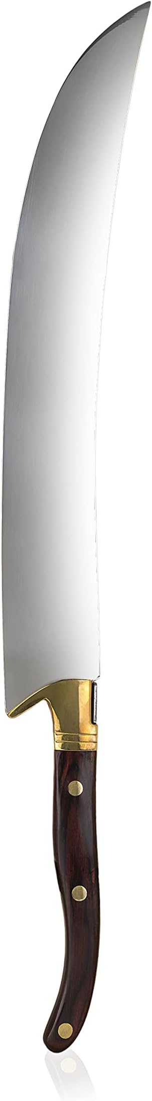 Viski Champagne Saber Sword in Wooden Box, Curved Stainless Steel Blade and Wood Handle, Elegant Home Bar Tool for Celebrations, Weddings, Parties, and Housewarming Gifts, Set of 1