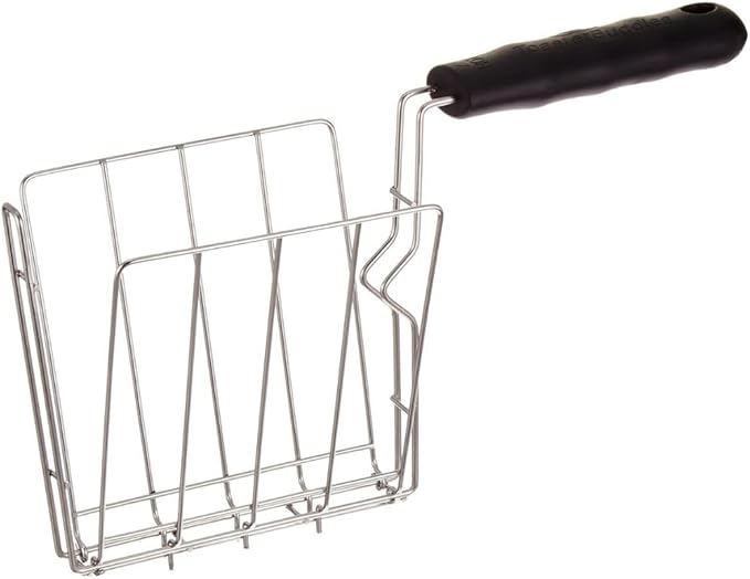 TOASTER BUDDIES, 2-Piece, Toaster basket, Sandwich Racks, 2 Slice-Toaster, Compatible with allmost all pop-up toasters, Toaster gadget, Regular, Black
