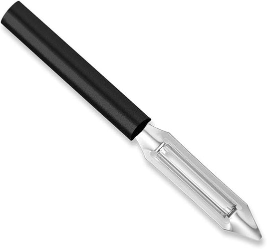 Rada Cutlery Deluxe Vegetable Peeler (W241), 2" Stainless Steel Swiveling Blade, Black Handle, Pack of 2