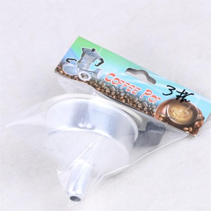 Espresso Coffee Moka Pot Replacement Parts Set Include Handle Funnel Filter Gasket Seal (3 Cup)