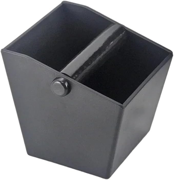 Coffee Knock Box Grounds Container ABS Bucket Anti Slip Powder Beveled Residue Barista Accessories Maker Tools(Black)