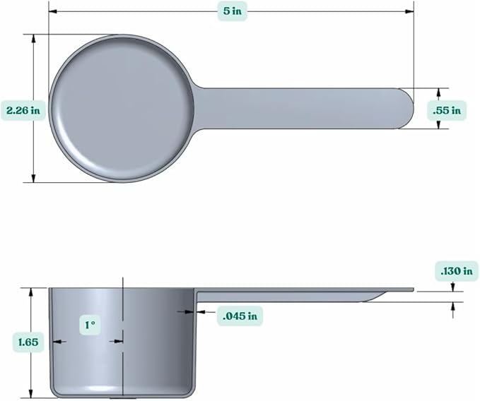 94 mL (94 CC | 3.18 Oz.) Long Handle Scoop for Measuring Coffee, Pet Food, Grains, Protein, Spices and Other Dry Goods (Pack of 25)