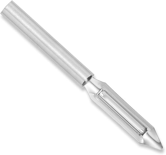 Rada Cutlery Deluxe Vegetable Peeler (R141), 2" Stainless Steel Swiveling Blade, Silver Handle
