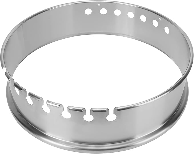 only fire Shish Kabob Set with Stainless Steel Ring, Automatic Skewers Turner for Weber 22" Kettle and Other Similar Kettle Grills