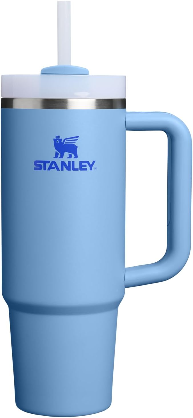 STANLEY Quencher H2.0 Tumbler with Handle and Straw 30 oz | Flowstate 3-Position Lid | Cup Holder Compatible for Travel | Insulated Stainless Steel Cup | BPA-Free | Blue Sky