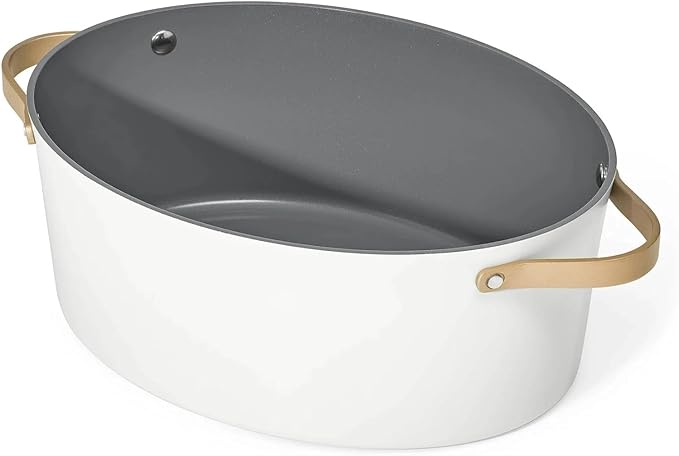 10-in-1 Electric Multi-Cooker by Drew Barrymore, 6-quart, digital display, 10 cooking functions, non-stick pot, easy one-touch control (White Icing)