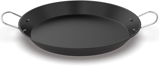 Ceramic Non-Stick Pan with 2 Handles, 18.5in Round Grill Griddle for TIKI Solo Stove Cuisinart Fire Pit Kamado Charcoal Grill Weber Kettle and More, Oven and Induction Safe PTFE Free PFOA Free