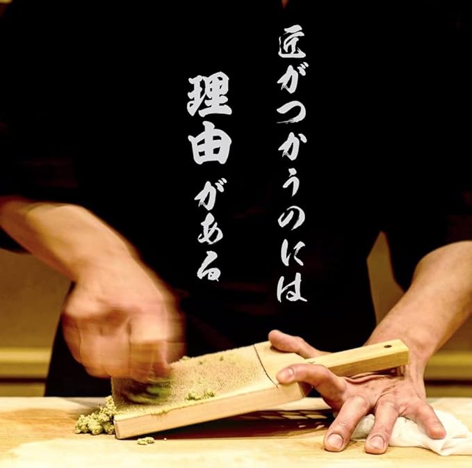 Traditional Japanese grater for wasabi and ginger (bamboo brush, large grater)