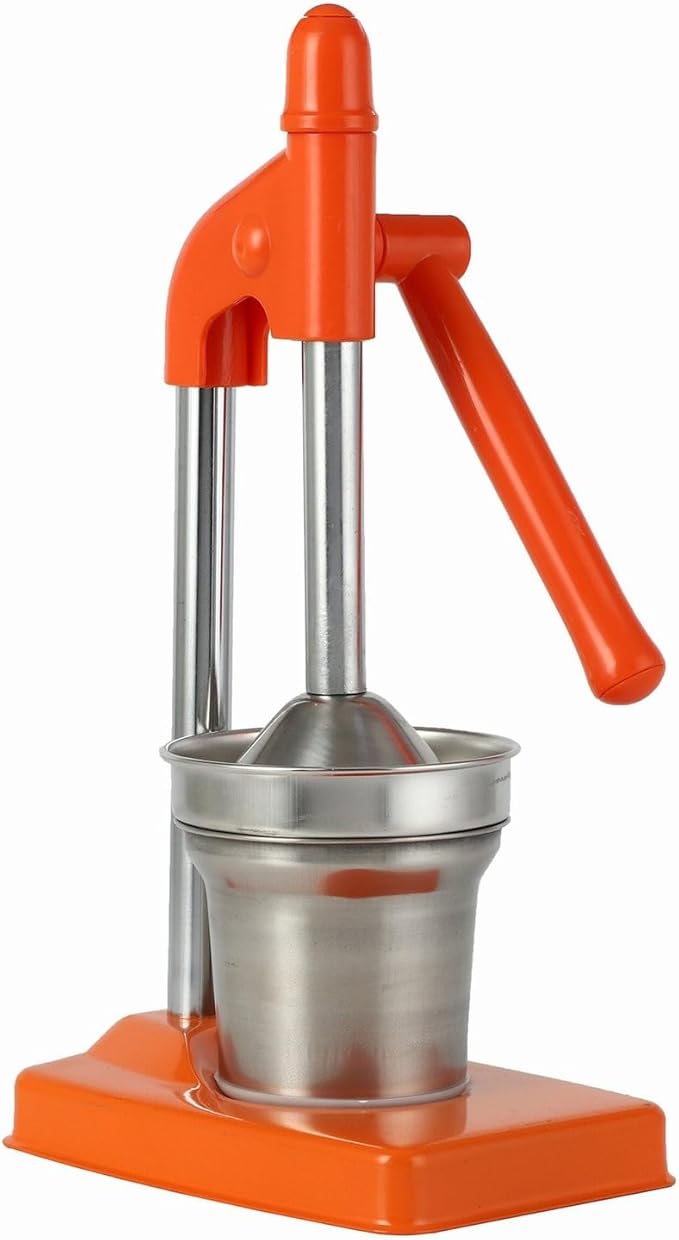 Cast Iron Juicer Hand Press, Manual Juicer Stainless Steel Lemon Squeezer Home Decor, Heavy Duty Countertop Lime Citrus Crush Machine for Fresh Lemonade Orange Juice, Easy to Clean