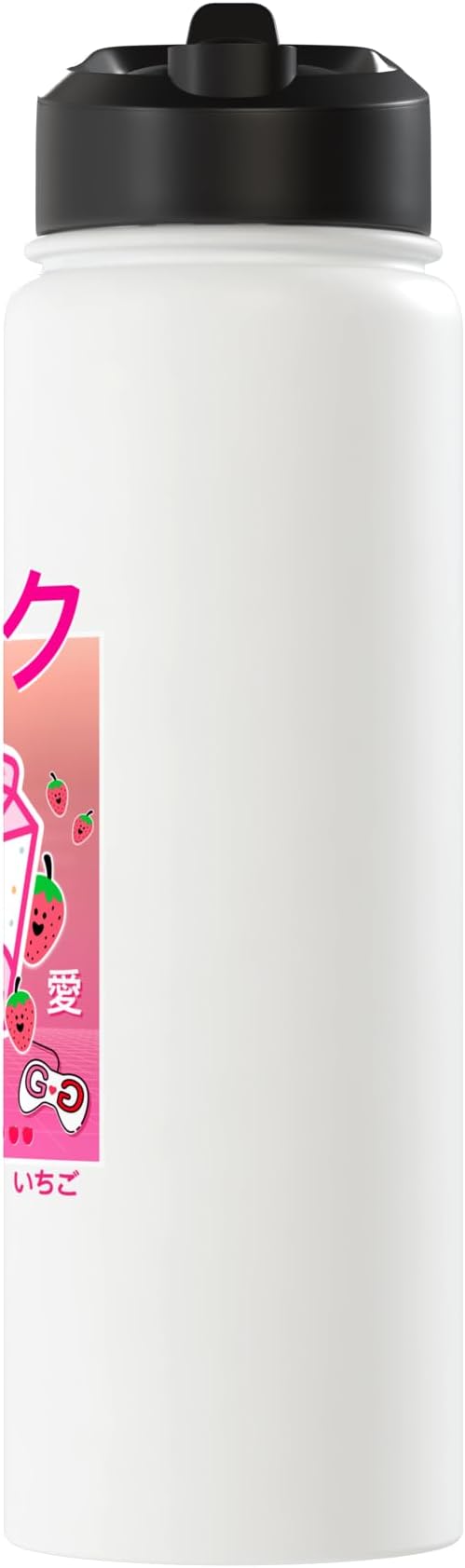Strawberry Milk Carton Kawaii Pink Aesthetic Otaku Japanese Stainless Steel Insulated Water Bottle