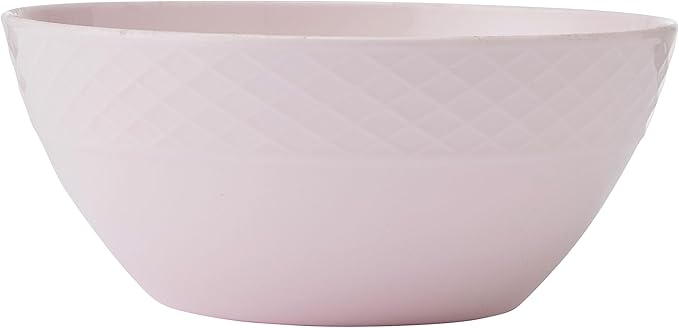 Miksa Trellis Pink Bone China Chip Resistant Lightweight 12 Piece Dinnerware Set, Service for 4