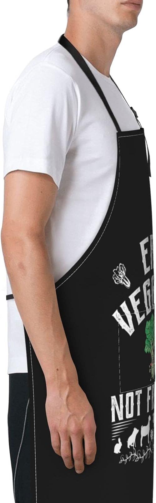 Men Women Apron, Adjustable Neck with 2 Pockets - Chef Apron for Cooking - Mom Dad Gift for Christmas, Birthday