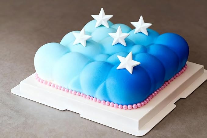 3D Cloud Shape Silicone Mold for Baking Mousse Cake Ice Cream Dessert Pudding Brownie Pastry Fondant Jelly Cake Decoration Mold