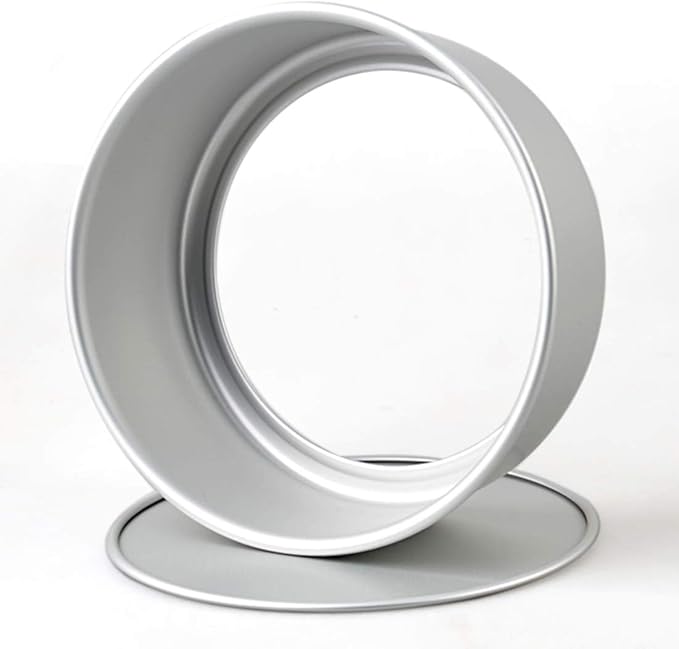 Tosnail 2 Pack 9" x 3" Round Aluminum Cake Pan with Removal Bottom