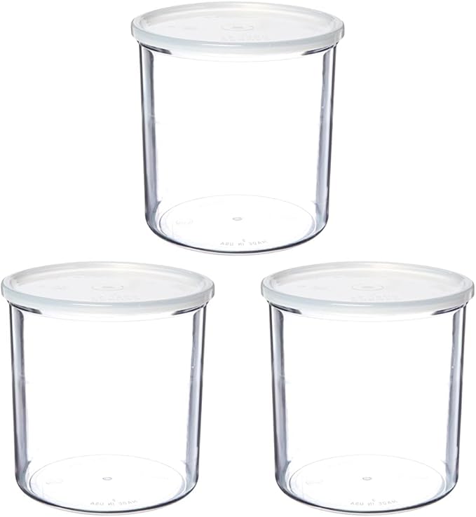 Cambro CCP27152 Clear 2.7 Qt Crock with Lid, Clear, Pack of 3